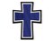 Cross Angled Christian Church Religion Multi-Color Embroidered Iron-On or Hook & Loop Patch Applique